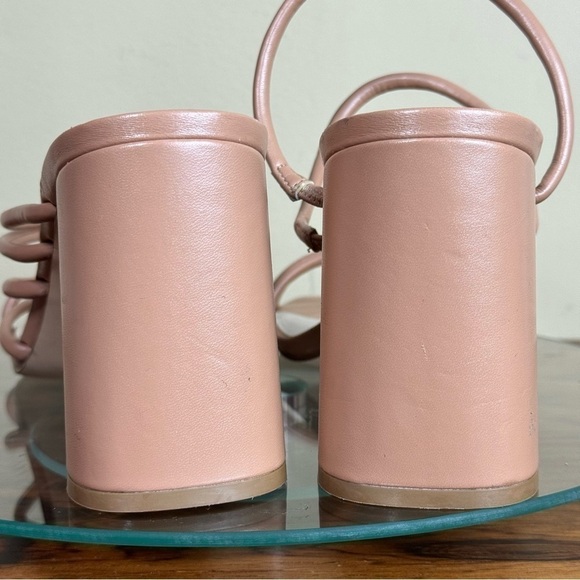 NINE WEST Strappy Open Toe Heel Sandals Platform Block Heels Size 12 - Picture 10 of 15